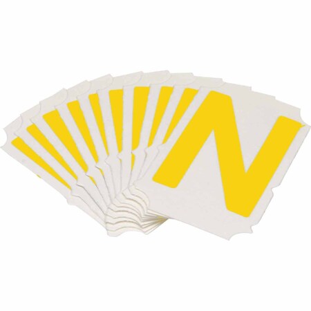 Brady Quik-Align 5060 Series Polyester 2 in Lbl Legend: N Yellow 10PK 5060P-N